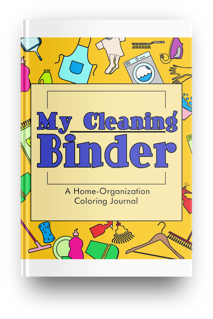 Household Cleaning Coloring Journal Binder 35-page Printable