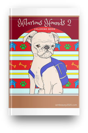 Hilarious Hounds 2 10-Page Printable Digital Dog-Themed Coloring Book PDF